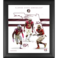 Collage encadré 15" x 17" des fondations de la franchise des défenseurs des Seminoles de l'État de Floride