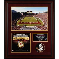 Florida State Seminoles Framed 20" x 24" 3-Time Football Champion Collage with Game-Used Football