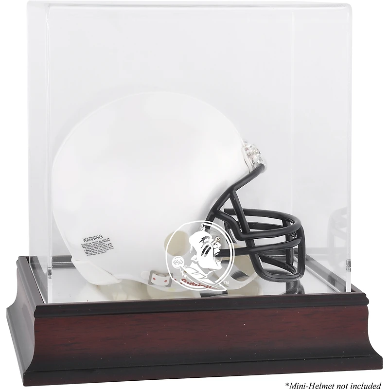 Vitrine de mini-casque en acajou des Florida State Seminoles (FSU) (logo 2014 - présent)