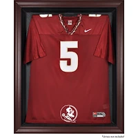 Vitrine de présentation de maillots Florida State Seminoles (FSU) avec cadre en acajou (logo 2014 - présent)
