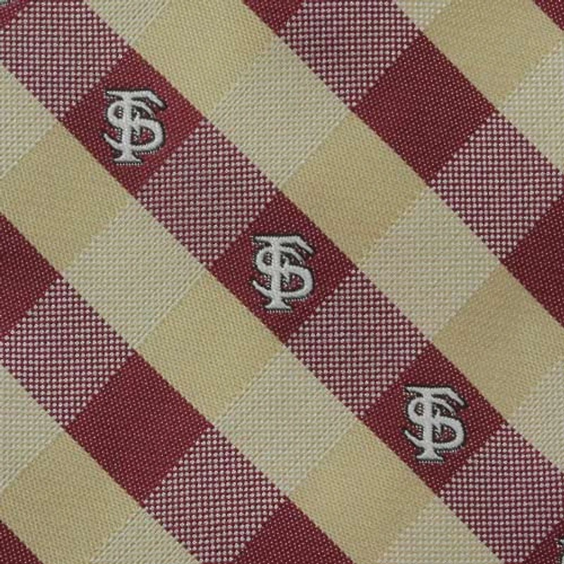 Florida State Seminoles (FSU) Woven Checkered Tie - Garnet/Gold