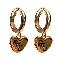 Florida State Seminoles Hibiscus Hoop Earrings