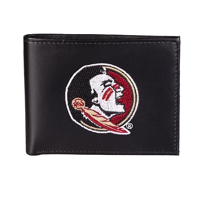 Portefeuille à deux volets en cuir synthétique brodé Florida State Seminoles