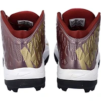 Chaussures à crampons Nike Garnet Shark Elite fournies par l'équipe des Florida State Seminoles du programme de football