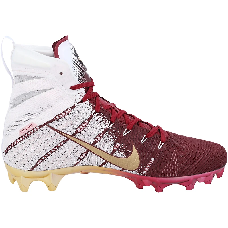 Chaussures à crampons Nike Vapor 3 blanches et grenat émises par l'équipe des Florida State Seminoles du programme de football