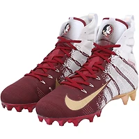 Chaussures à crampons Nike Vapor 3 blanches et grenat émises par l'équipe des Florida State Seminoles du programme de football