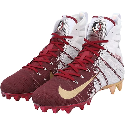 Florida State Seminoles Team-Issued White and Garnet Vapor 3 Nike Cleats from the Football Program