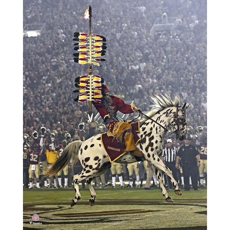 Photographie d'avant-match non signée d'Osceola et de Renegade des Seminoles l'État Floride