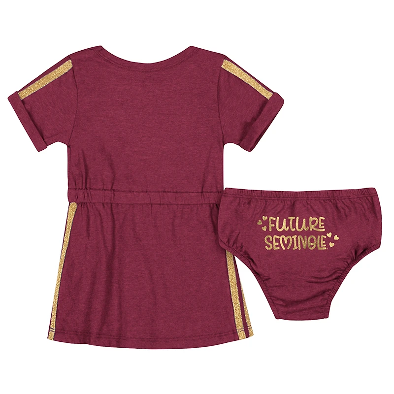 Girls Newborn & Infant Colosseum Garnet Florida State Seminoles Xur Dress and Bloomer Set