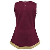 Girls Preschool Garnet Florida State Seminoles Two-Piece Cheer Captain Jumper Dress & Bloomers Set