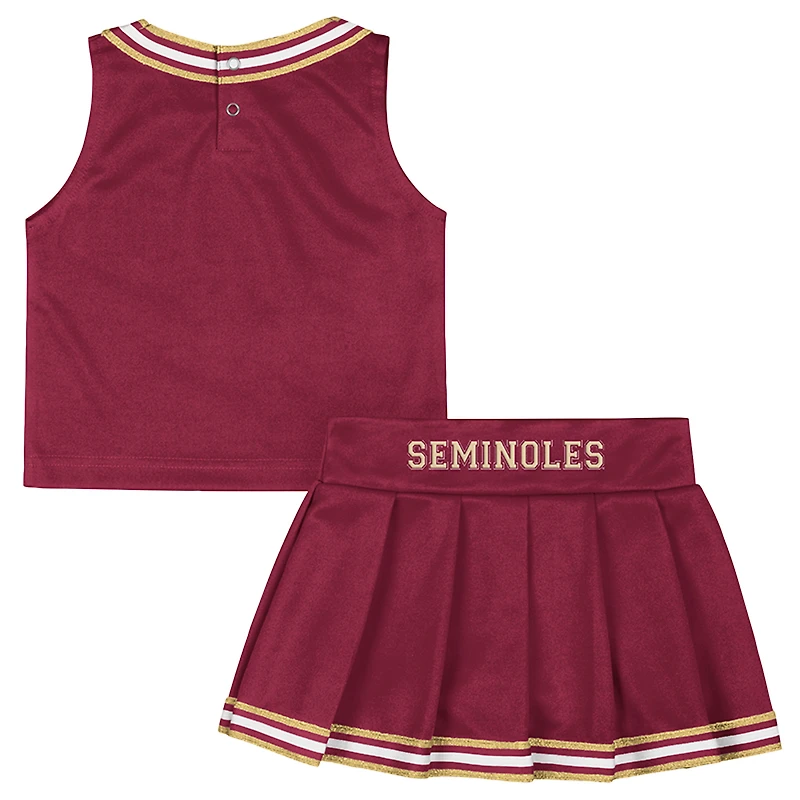Girls Toddler Colosseum Garnet Florida State Seminoles Lollipop Park Cheer Two-Piece Set