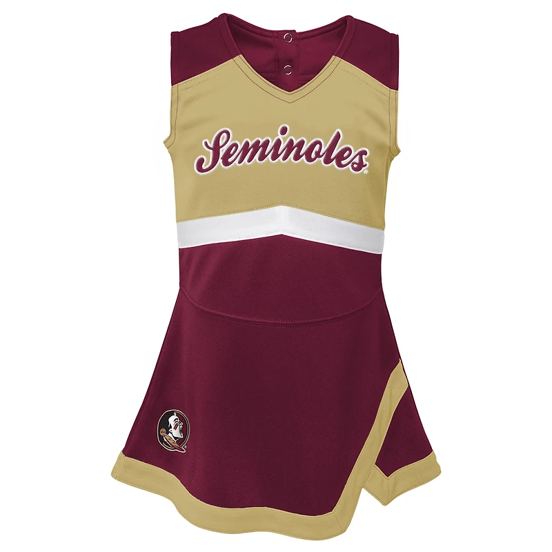 Girls Toddler Garnet Florida State Seminoles Cheer Captain Dress & Bloomers Two-Piece Set