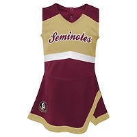 Girls Toddler Garnet Florida State Seminoles Cheer Captain Dress & Bloomers Two-Piece Set
