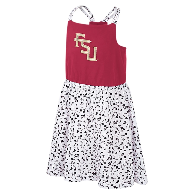 Robe à fleurs Robin Colosseum pour filles, grenat/blanc, Florida State Seminoles