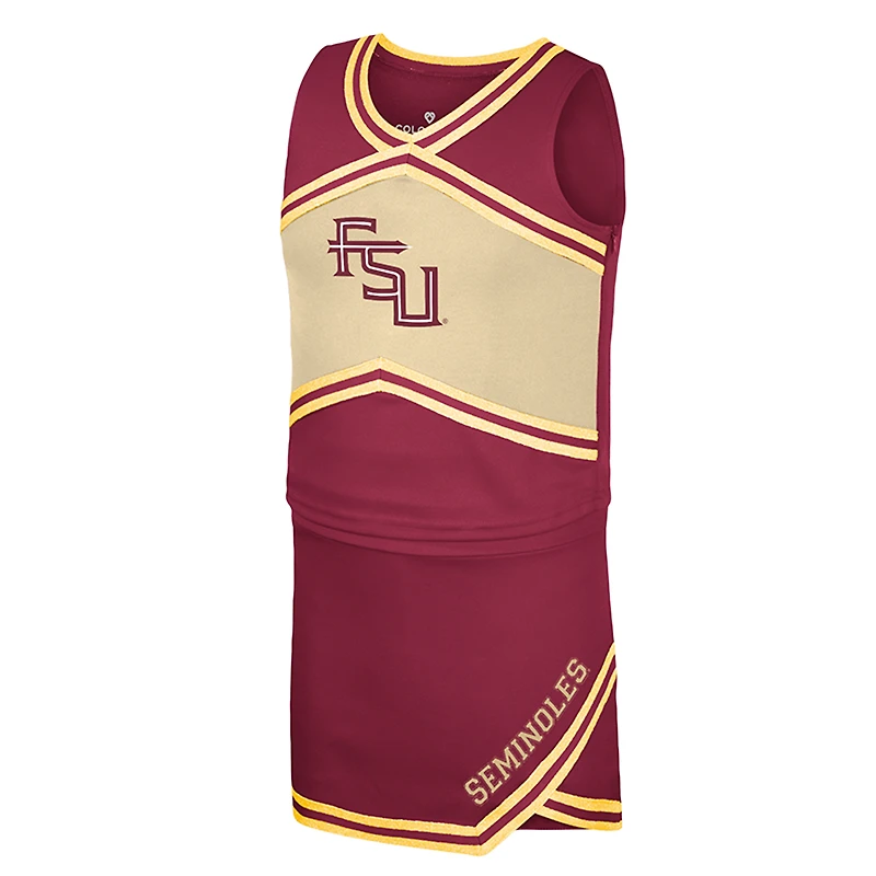 Ensemble haut et jupe de pom-pom girl pour filles du Colisée Garnet des Florida State Seminoles