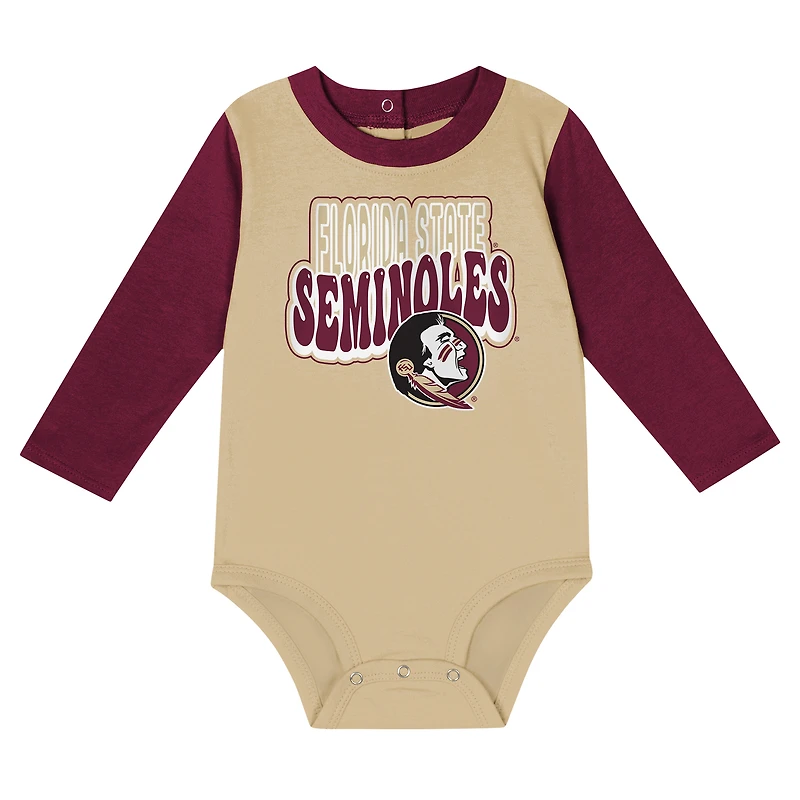 Infant Garnet Florida State Seminoles Double Up Long Sleeve Bodysuit & Pant Set