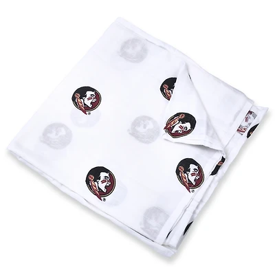 Couverture d'emmaillotage en mousseline pour bébé Three Little Anchors, blanc, Florida State Seminoles, 47'' x 47''