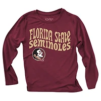 Ensemble haut à manches longues et leggings rayés tri-blend pour bébé Wes & Willy Florida State Seminoles