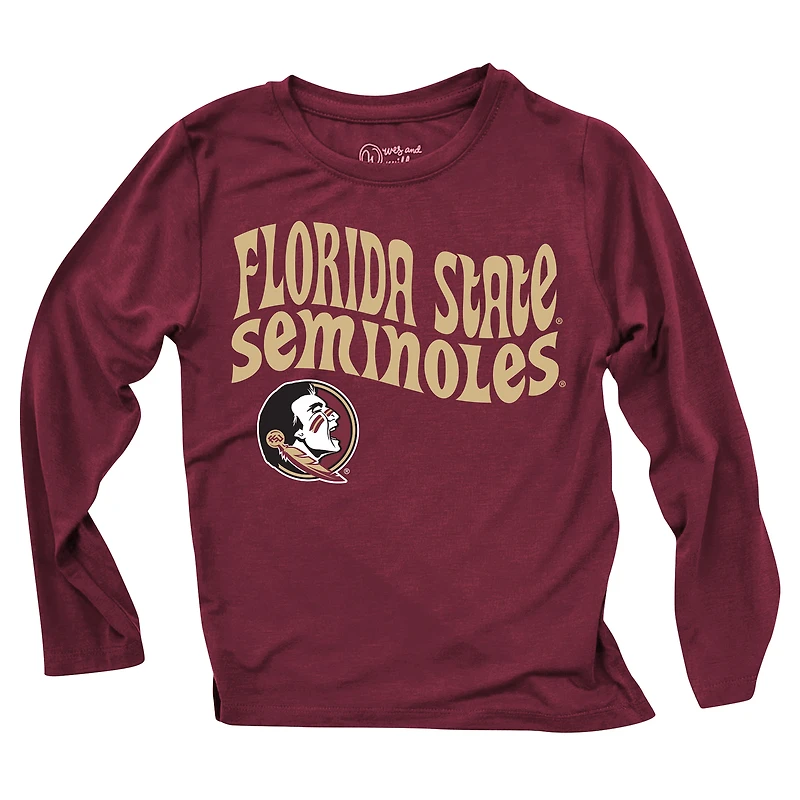Infant Wes & Willy  Florida State Seminoles Long Sleeve Top and Striped Tri-Blend Leggings Set