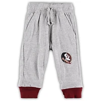 Infant Wes & Willy Heather Gray Florida State Seminoles Jie Long Sleeve Bodysuit Pants Set