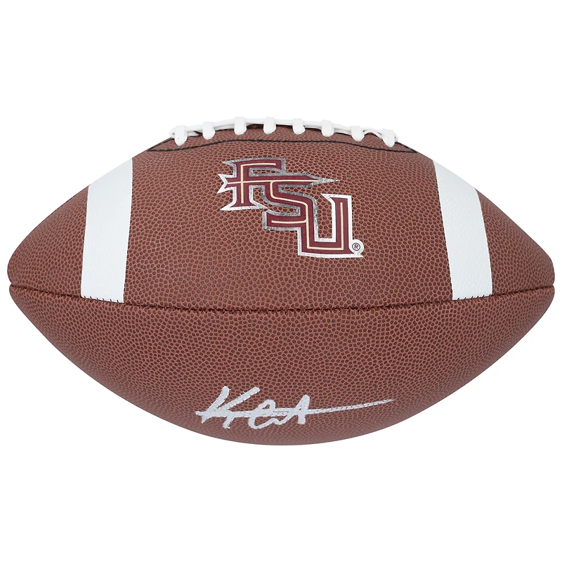 Ballon de football Nike Game dédicacé par Keon Coleman, Florida State Seminoles