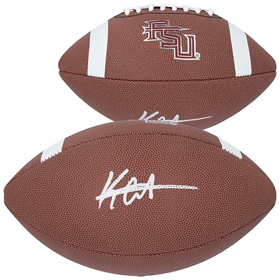 Ballon de football Nike Game dédicacé par Keon Coleman, Florida State Seminoles