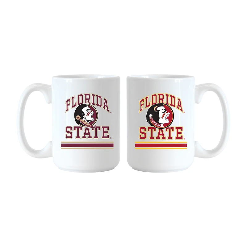 Logo Brands Florida State Seminoles 15oz. Current & Throwback Mug Set