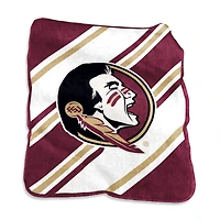 Logo Brands Florida State Seminoles 50" x 60" Raschel Stripe Throw Blanket