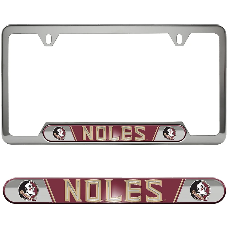 Cadre de plaque d'immatriculation en relief des Florida State Seminoles