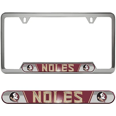 Cadre de plaque d'immatriculation en relief des Florida State Seminoles