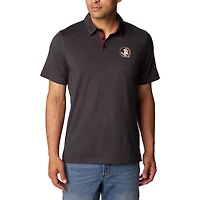 Polo Columbia Heather Black pour homme Florida State Seminoles Tech Trail Omni-Wick