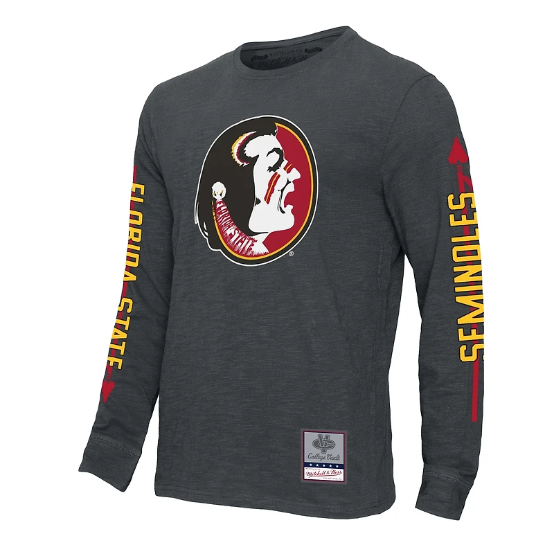 Men's Mitchell & Ness  Charcoal Florida State Seminoles Team Pride Long Sleeve T-Shirt