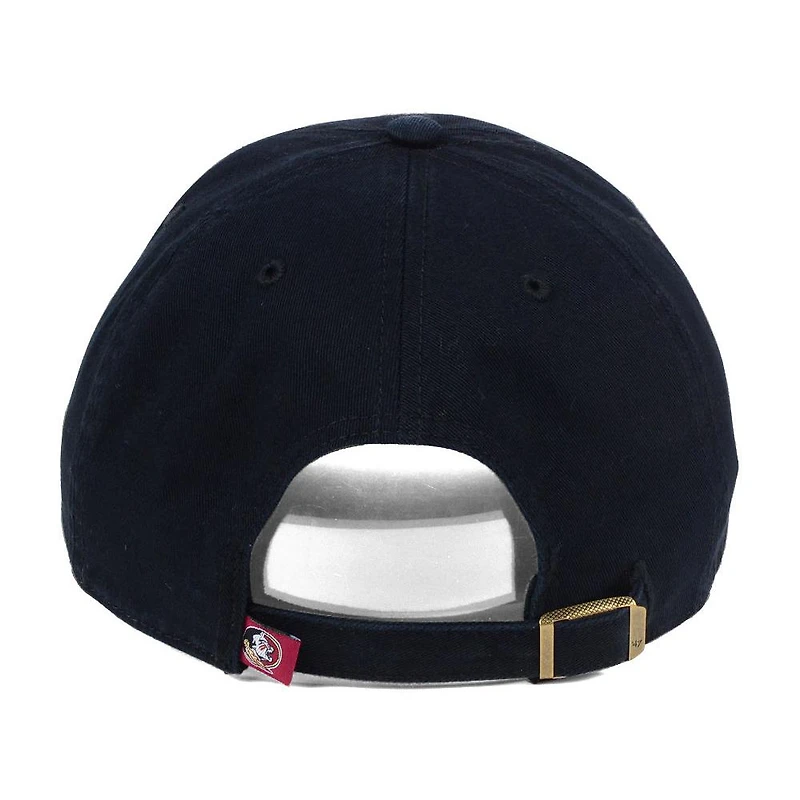 Men's '47 Black Florida State Seminoles Clean Up Adjustable Hat