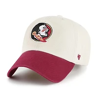 Men's '47 Cream Florida State Seminoles Grand Stand Clean Up Adjustable Hat