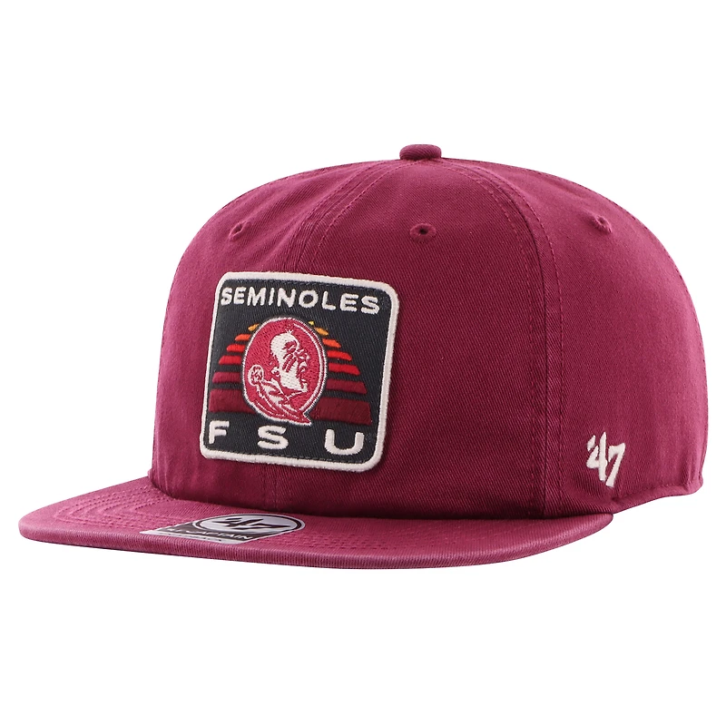 Men's '47 Garnet Florida State Seminoles Coastline Captain Snapback Hat