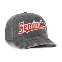 Casquette ajustable en velours côtelé gris Florida State Seminoles « Reclaim Snow Wash » pour homme, modèle 47