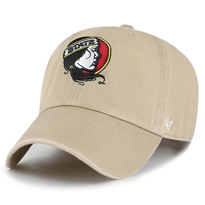 Men's '47 Khaki Florida State Seminoles Vault Clean Up Adjustable Hat