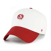 Men's '47  White/Garnet Florida State Seminoles Contemporary Basics Two Tone Clean Up Adjustable Hat