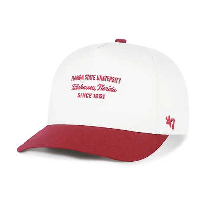 Men's '47 White Florida State Seminoles Contemporary Basics Two-Tone Hitch Adjustable Hat