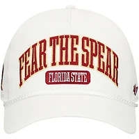 Men's '47  White Florida State Seminoles Local Arch Hitch Snapback Hat
