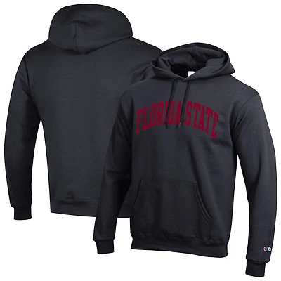 Sweat à capuche en polaire Basic Arch noir Champion pour homme des Florida State Seminoles