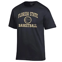 T-shirt noir Champion Basketball Icon des Florida State Seminoles pour homme
