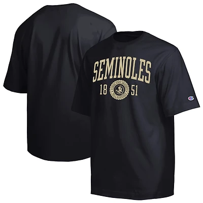 Men's Champion  Black Florida State Seminoles Established Tradition Heavyweight T-Shirt