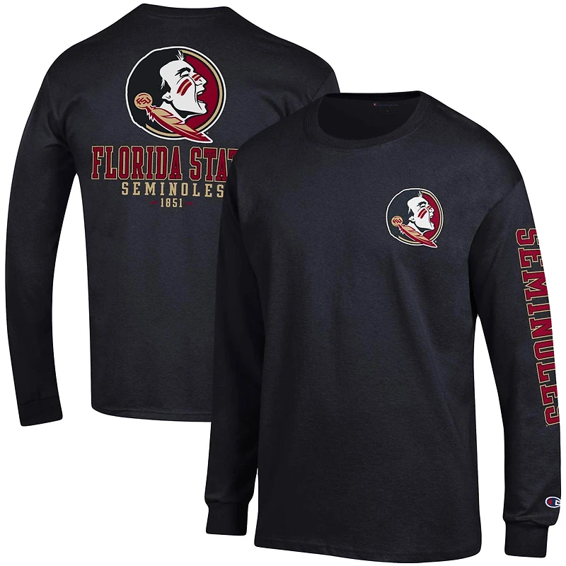 T-shirt à manches longues Champion Florida State Seminoles Team Stack pour hommes