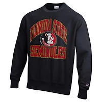 Sweat-shirt à enfiler tissage inversé noir Champion Florida State Seminoles Vault Late Night pour homme