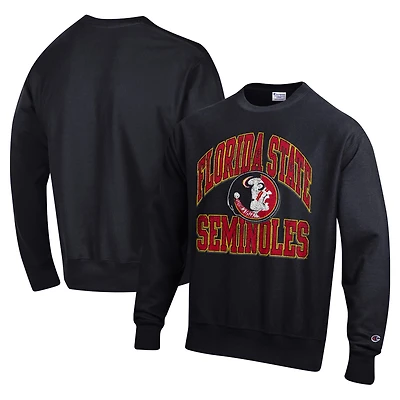 Sweat-shirt à enfiler tissage inversé noir Champion Florida State Seminoles Vault Late Night pour homme