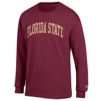 T-shirt à manches longues Basic Arch pour homme, champion grenat des Florida State Seminoles