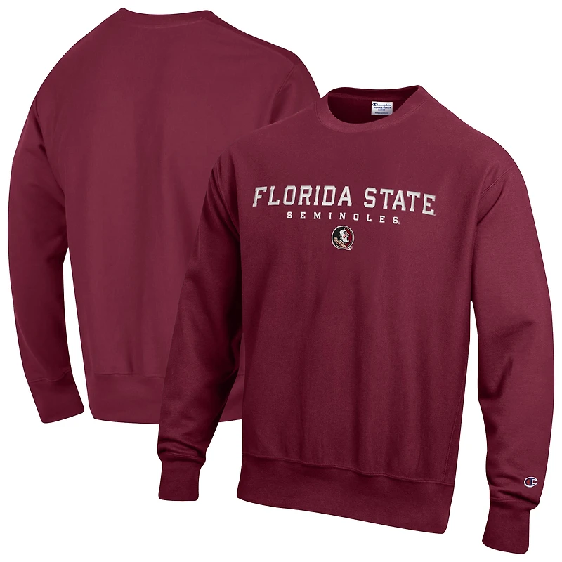Men's Champion Garnet Florida State Seminoles Relentless Reverse Weave Sweatshirt