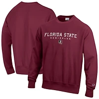 Men's Champion  Garnet Florida State Seminoles Relentless Reverse Weave Sweatshirt