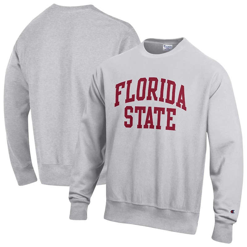 Men's Champion Gray Florida State Seminoles Reverse Weave Fleece Sweatshirt